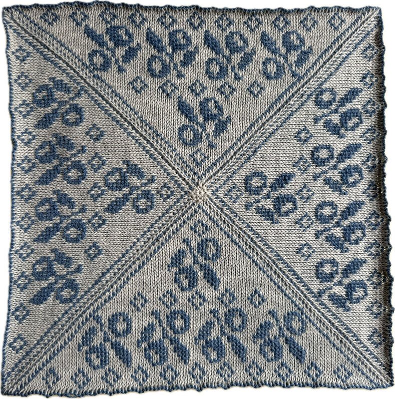 Tunesisch gehäktelte Jahresdecke 2025 Patchwork-Norway-Decke - Bild 10