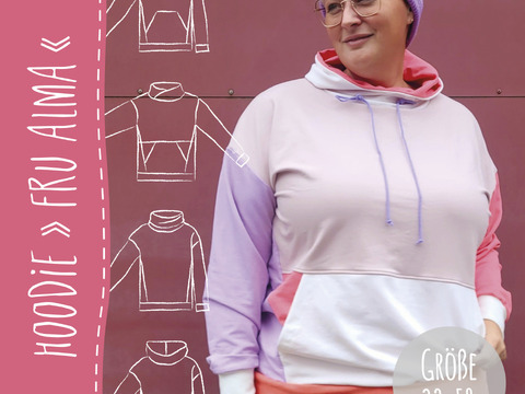 HOODIE "FRU ALMA" | Nähanleitung und Schnittmuster | Gr. 32-58