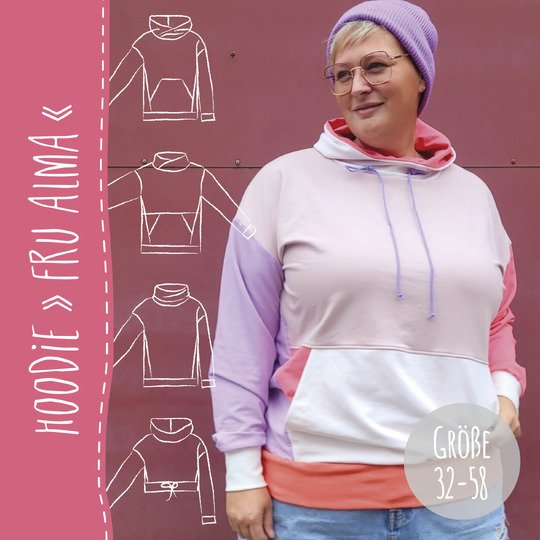 HOODIE "FRU ALMA" | Nähanleitung und Schnittmuster | Gr. 32-58