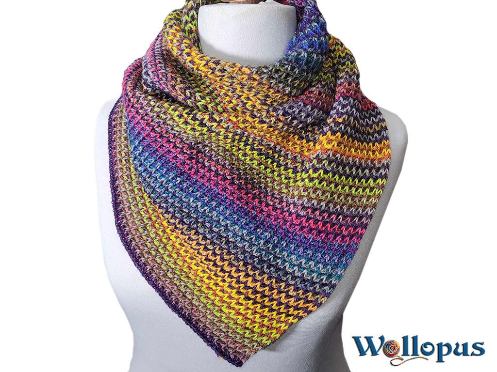 Tuch Paint abstrakt, tunesisch gehäkelt