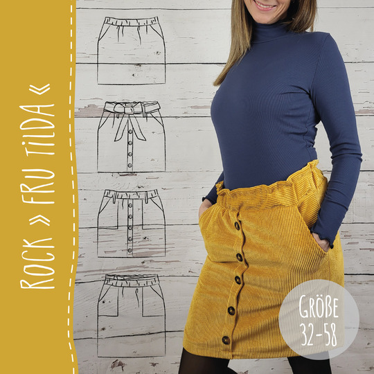 ROCK "FRU TILDA" - Schnittmuster und Anleitung