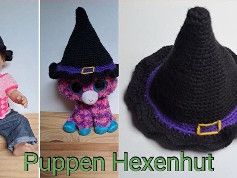 Puppen/Stofftier Hexenhut