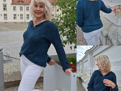 Henleyshirt „KARO“ Gr. 40/42