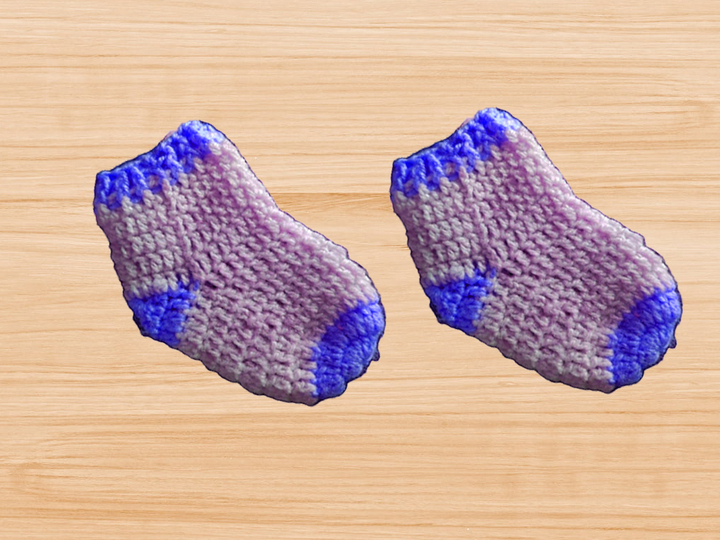 Crochet baby socks 6 -12 months