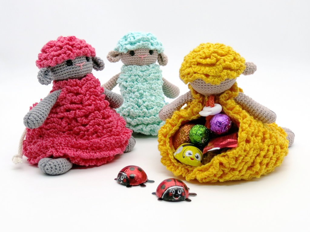 Drawstring Bag - Sheep - Crochet Pattern