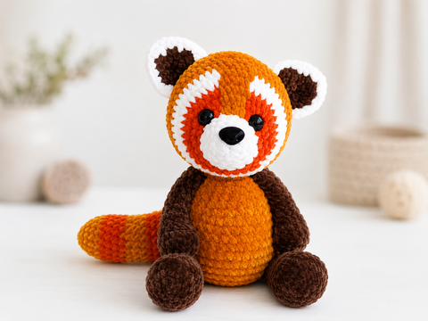 Häkelanleitung roter Panda