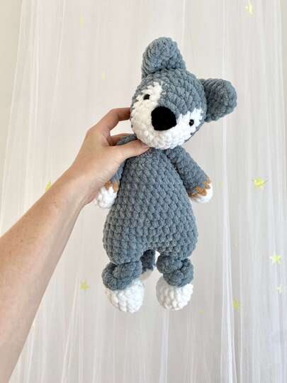 Wolf "Rudi" Lovey Crochet Pattern, Snuggler for Toddler and Children