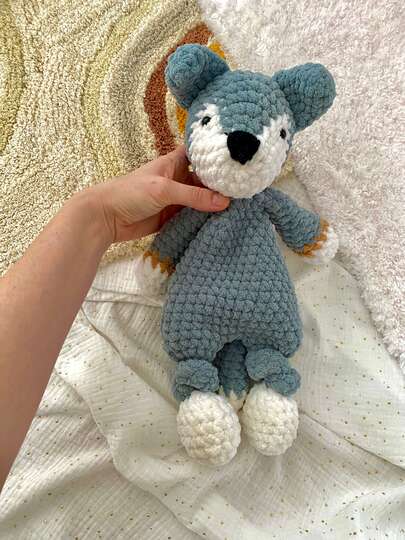 Wolf "Rudi" Lovey Crochet Pattern, Snuggler for Toddler and Children