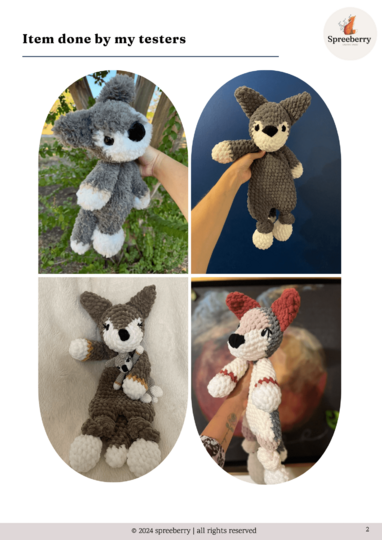 Wolf "Rudi" Lovey Crochet Pattern, Snuggler for Toddler and Children