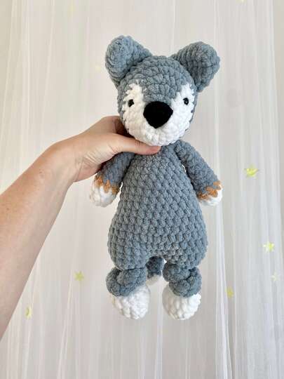 Wolf "Rudi" Lovey Crochet Pattern, Snuggler for Toddler and Children
