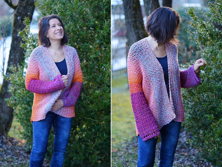 Häkeljacke BUNTSPECHT  |  jede Größe  |  jedes Garn  |  ohne Maschenprobe