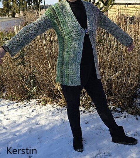 Häkeljacke BUNTSPECHT  |  jede Größe  |  jedes Garn  |  ohne Maschenprobe