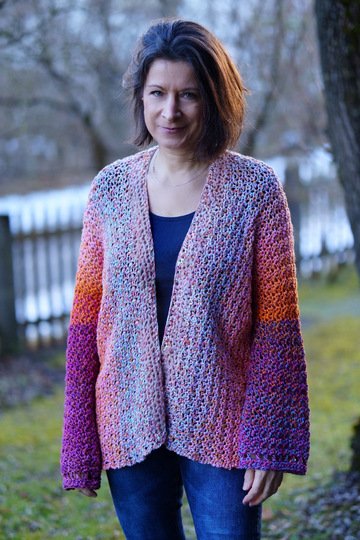 Häkeljacke BUNTSPECHT  |  jede Größe  |  jedes Garn  |  ohne Maschenprobe