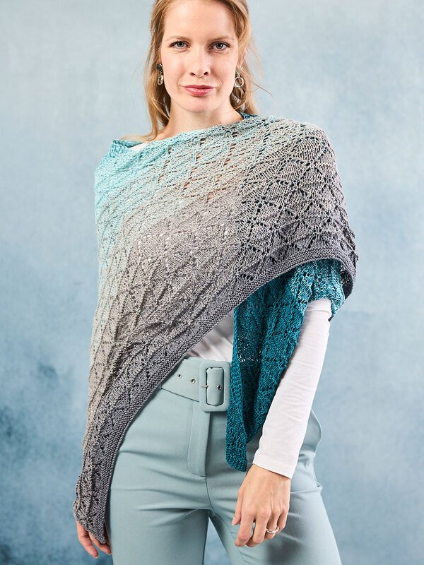 ASYMMETRISCHES TUCH DIAGONALE RAUTEN, gestrickt - Bild 4