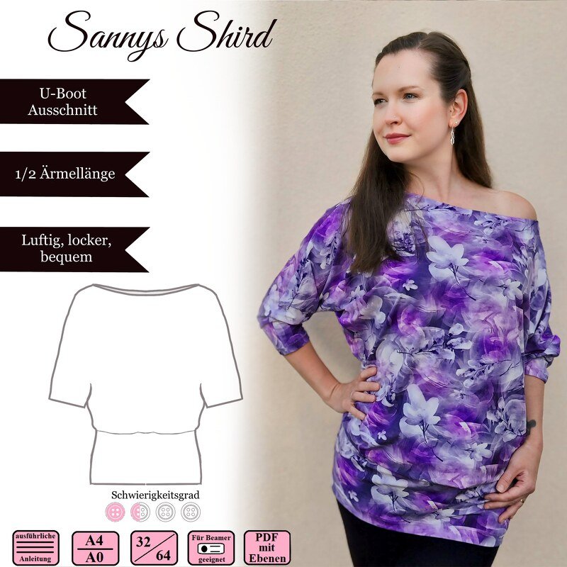 Sannys Shird – Gr 32-64 – E-Book und Nähanleitung