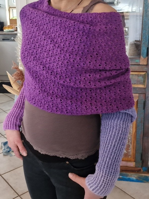 Häkelanleitung für den Ärmelschal "soft Kiss" - Bild 7