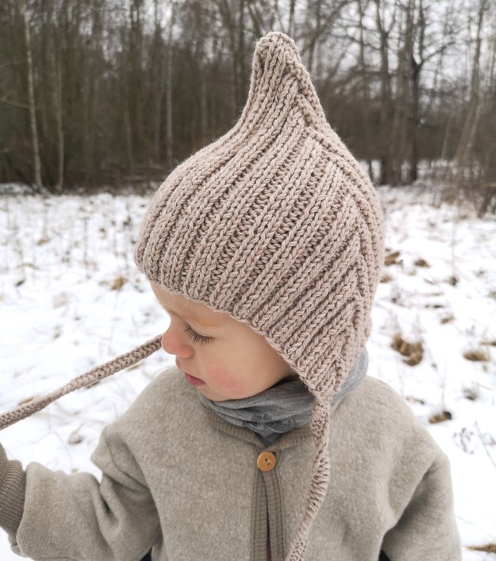 Knitting Pattern Pixie hat for Baby and kids / pixie bonnet - Image 2