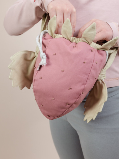 Strawberry bag sewing pattern for kids