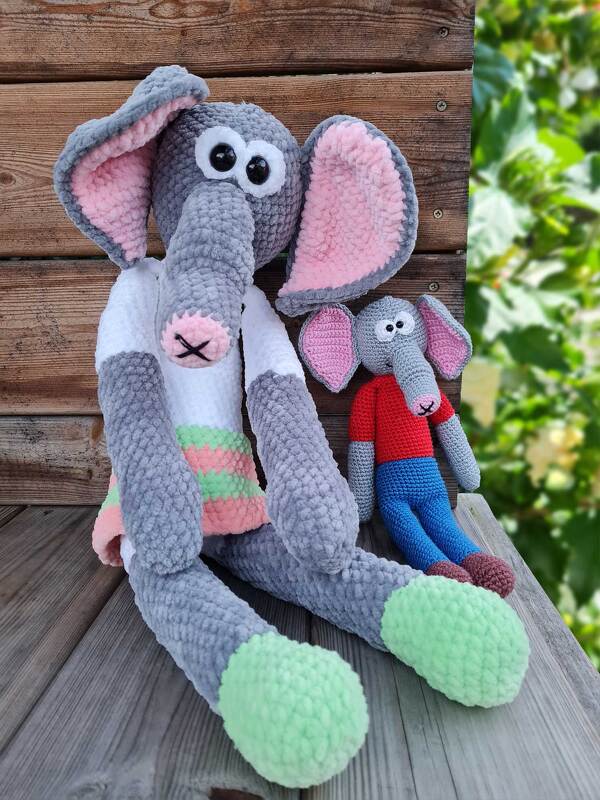 Elephant siblings - crochet pattern - Image 4