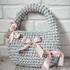 Crochet pattern bow easy trendy egg handbag PDF and video tutorial