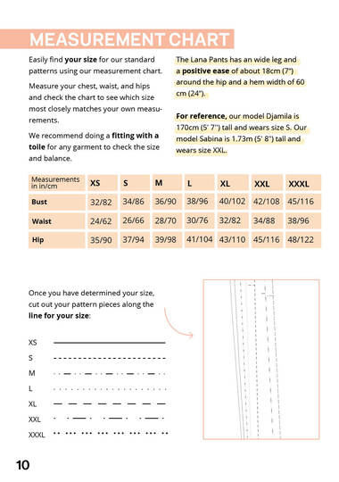 Pyjama Hose Schnittmuster Damen Weite Schlafanzug Hose Gummizug XS-XXXL