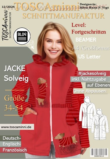 Jacke Solveig | Figurbetont | Schnittmuster | Nähanleitung Gr. 34-54