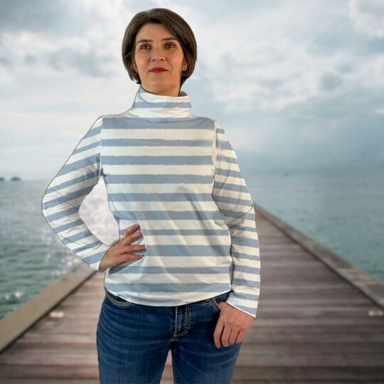 Nähanleitung Shirt Leni | Rollkragenshirt | Basic | Gr. 34-54