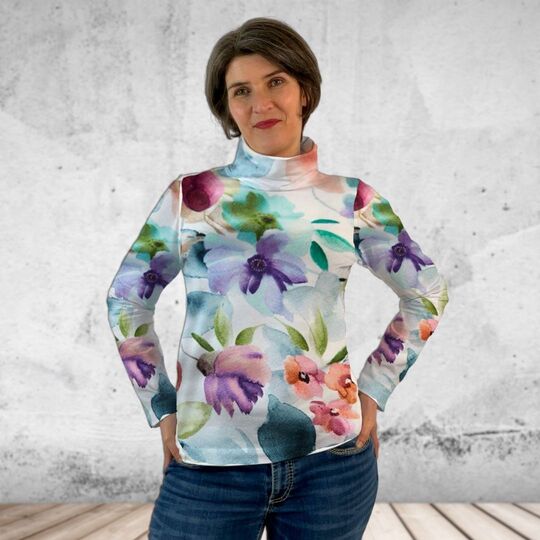 Nähanleitung Shirt Leni | Rollkragenshirt | Basic | Gr. 34-54