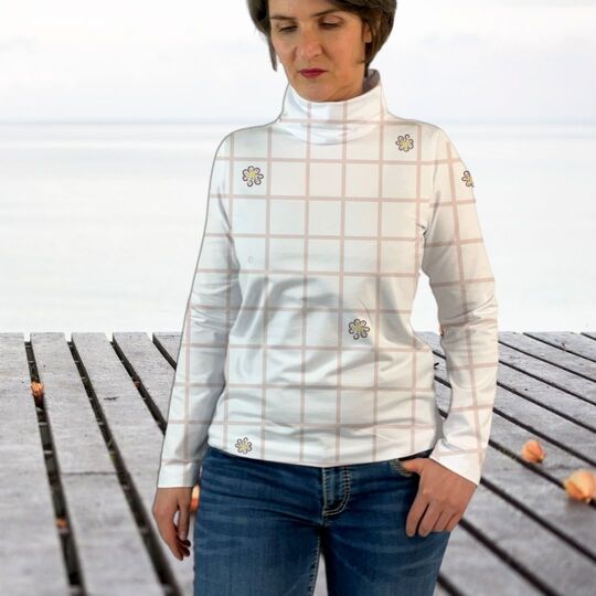 Nähanleitung Shirt Leni | Rollkragenshirt | Basic | Gr. 34-54