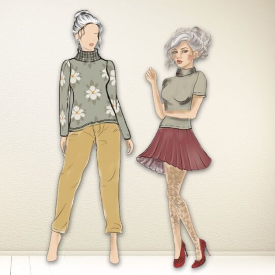 Nähanleitung Shirt Leni | Rollkragenshirt | Basic | Gr. 34-54