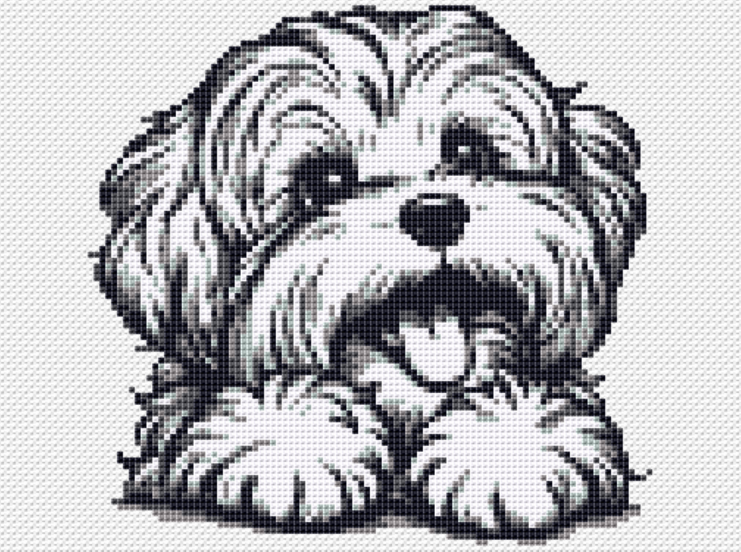 Cross Stitch Pattern Lapdog Cutie,embroidering a small dog very easily, PDF