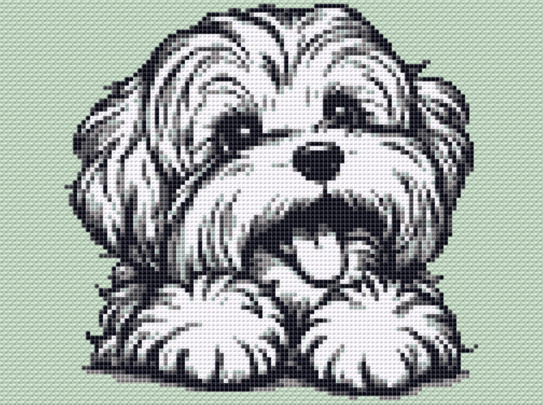 Cross Stitch Pattern Lapdog Cutie,embroidering a small dog very easily, PDF - Image 7