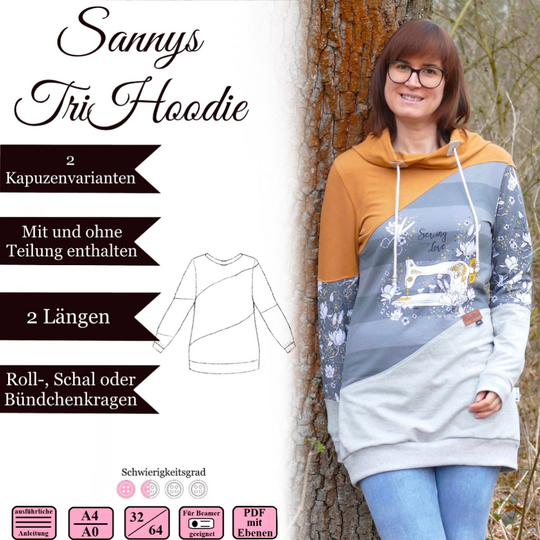 Sannys TriHoodie - 32-64 - E-Book and sewing instruction