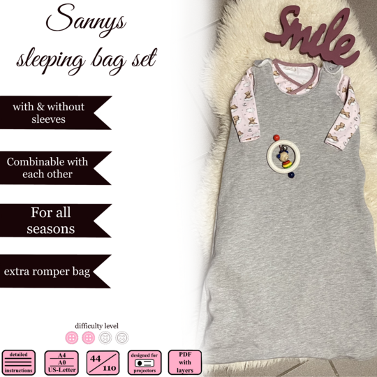 Sanny’s sleeping bag set - E-Book and sewing instructions