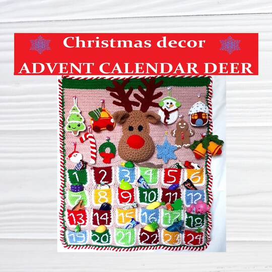 DIY advent calendar, Deer ornament baby, Christmas clearance