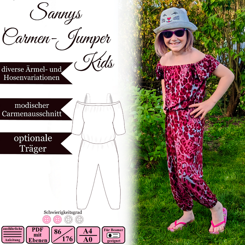 Sannys Carmen Jumper Kids – E-Book und Nähanleitung