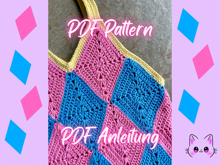 Diamond Bag, Granny Square Bag