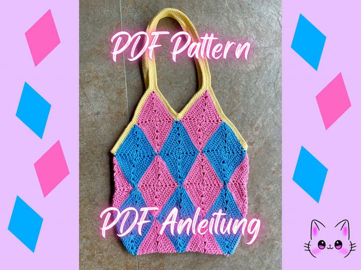 Diamond Bag, Granny Square Bag