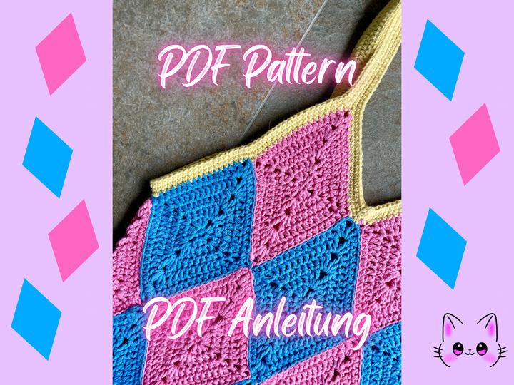 Diamond Bag, Granny Square Bag