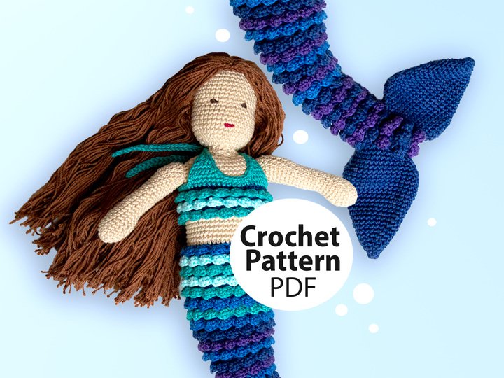 Häkelanleitung Meerjungfrau Melinda, Amigurimi