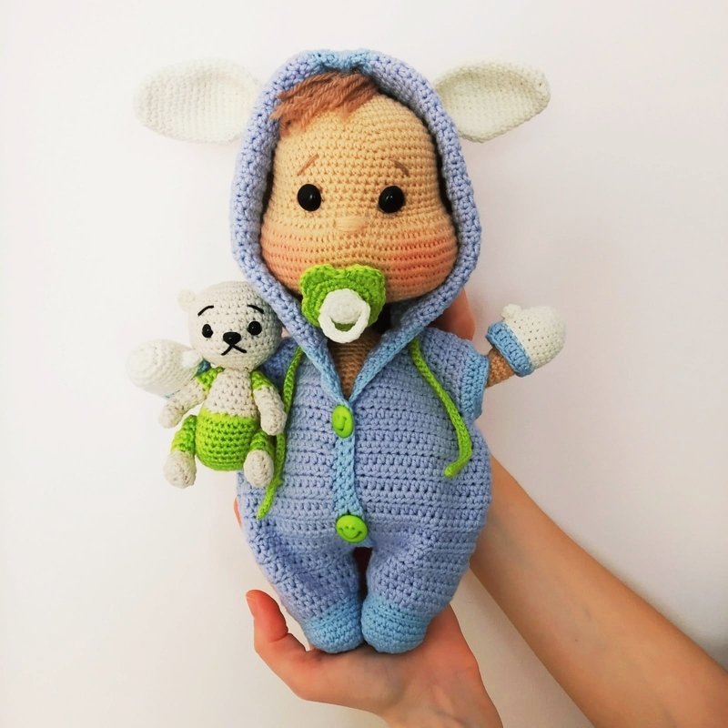 Crochet doll pattern, Crochet Baby doll patterns, Ted boy doll pattern - Image 7