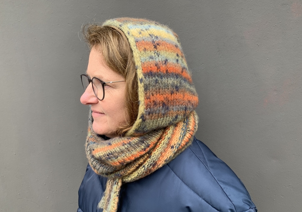 Strickanleitung Kapuzenschal Davina
