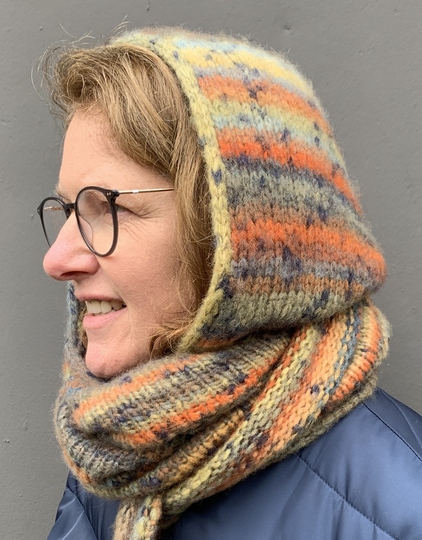 Strickanleitung Kapuzenschal Davina