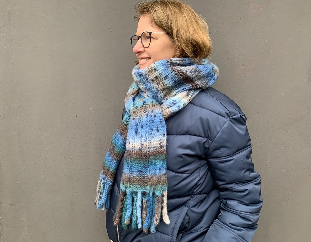 Strickanleitung Schal Sonja mit Fransen