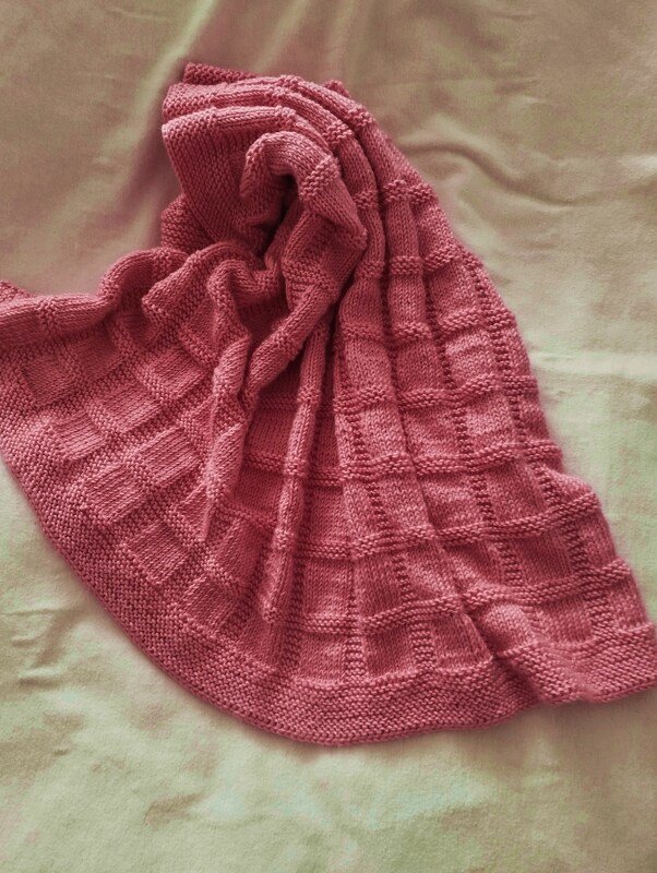 Babydecke gestrickt (rechts/links Muster) - Bild 2