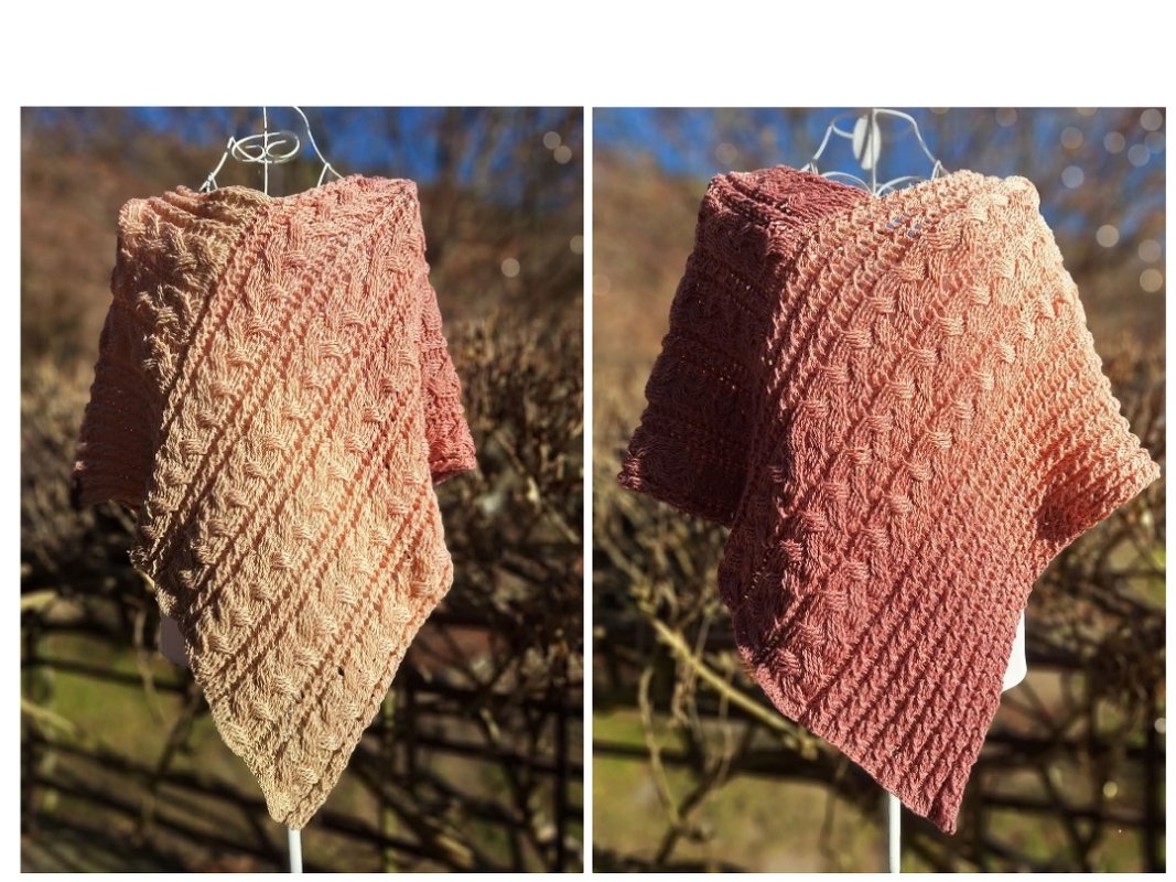 Häkelanleitung für einen Poncho im Zopfmuster "Trenzas"