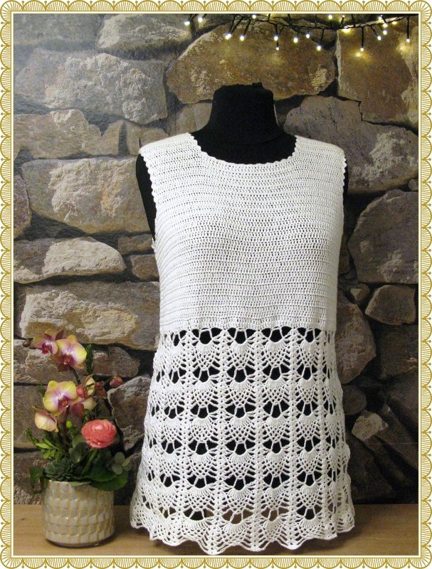 Häkelanleitung Sommerhit Tunika Viola Figur-Schmeichler