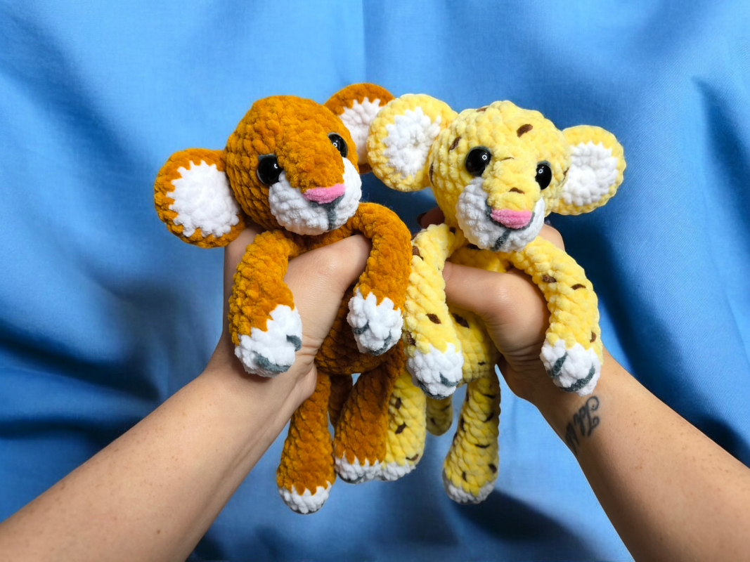 Anleitung für gehäkelte Kuscheltiere: Plüsch-Tiger, Löwe und Leopard set - Bild 7