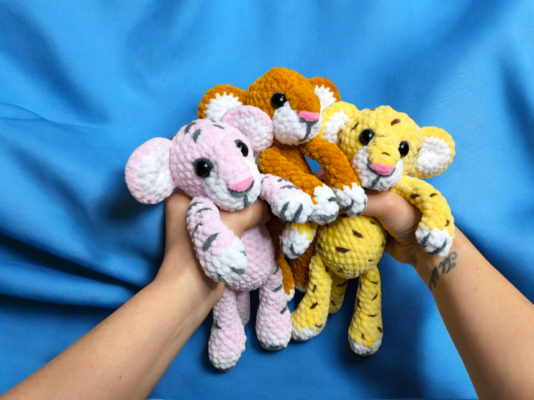 Anleitung für gehäkelte Kuscheltiere: Plüsch-Tiger, Löwe und Leopard set - Bild 19