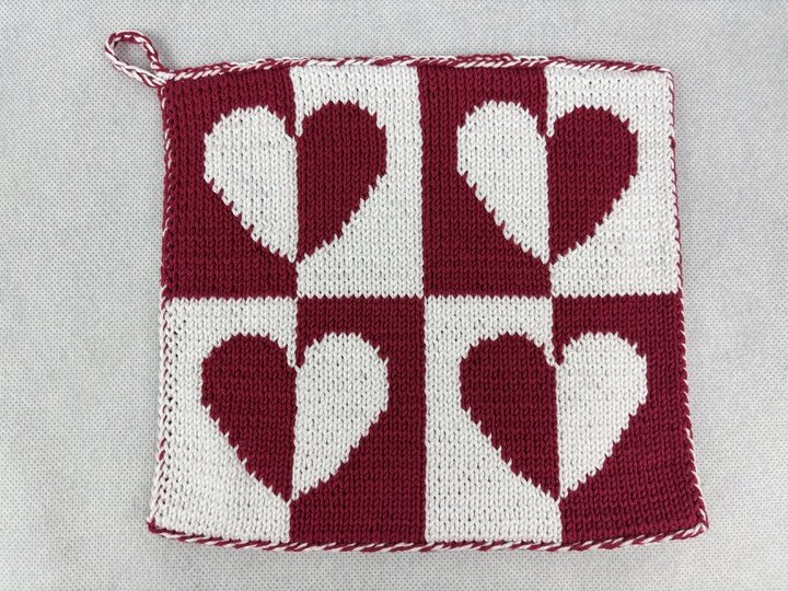 Potholders ‘Cooking Love’ – A Double Knitting Instruction